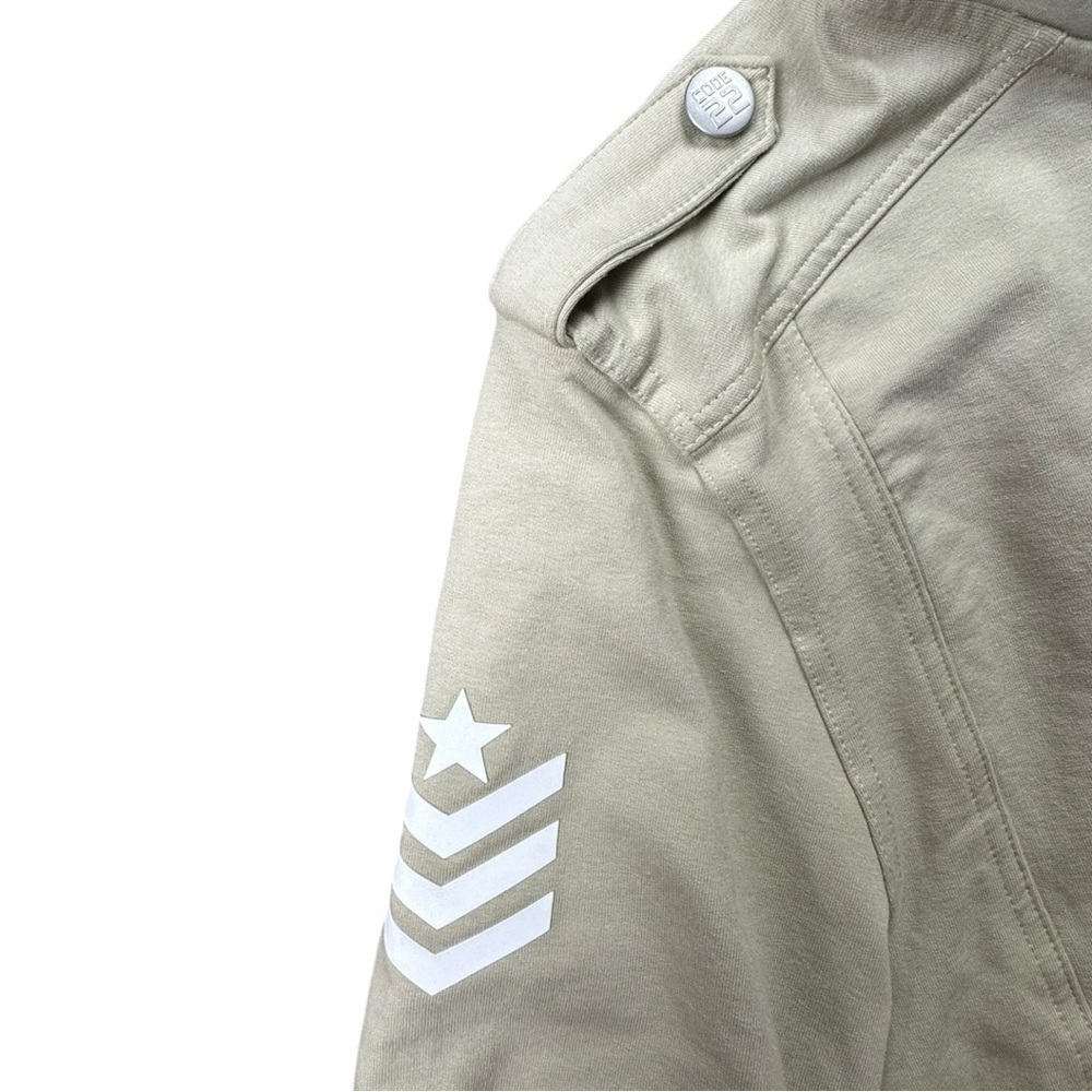 NWOT Code 22 Khaki Military Style Hooded Jacket Size L - Picture 4 of 7